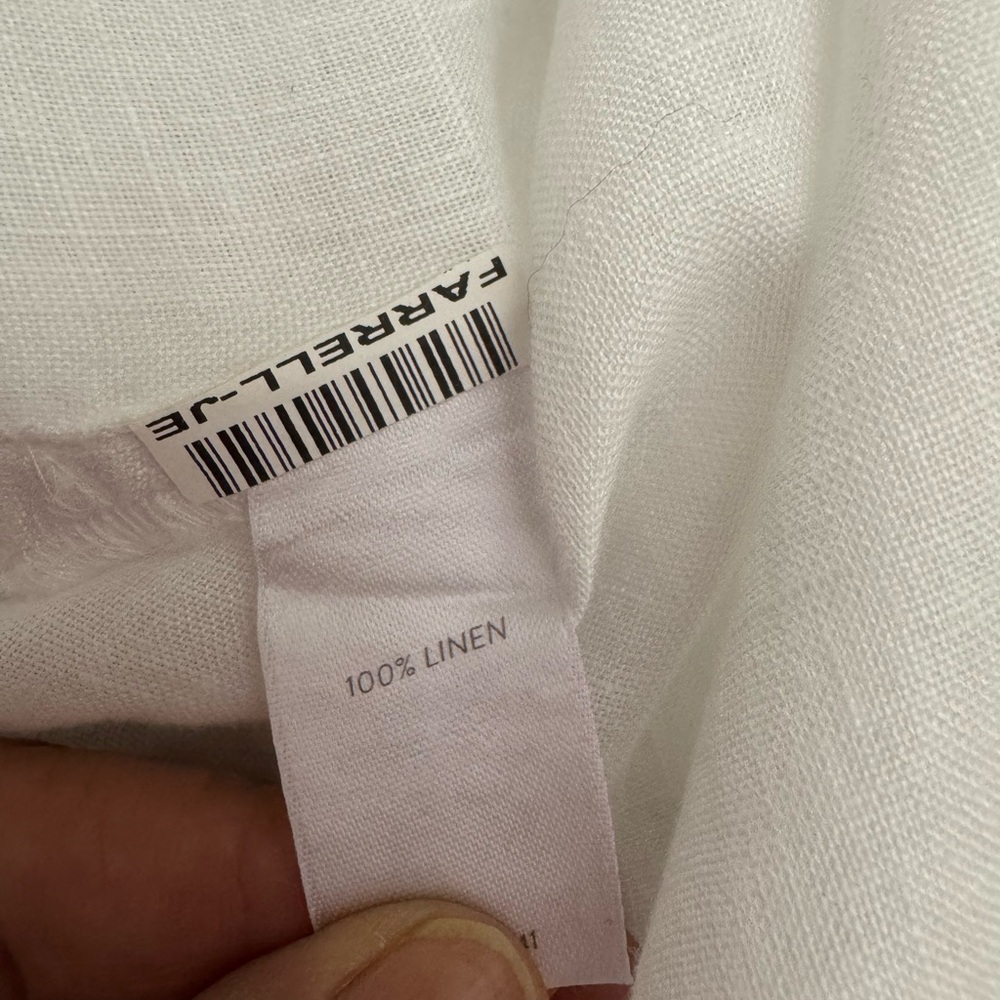 J Jill Sleeveless Button-Front White Linen Top- Size S - Picture 11 of 12
